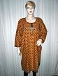 Bollywood Gold Designer Embroidered Cotton Long Tunic Top Large