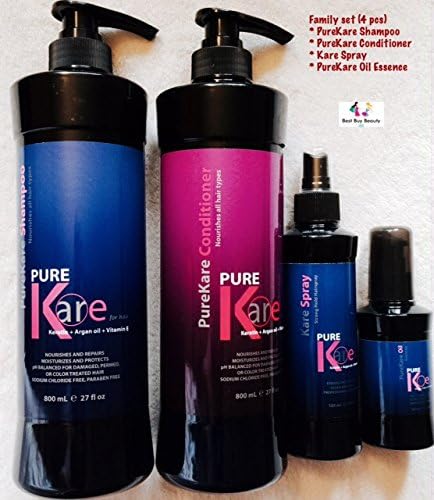 PureKare SHAMPOO+CONDITIONER+Kare Spray+PureKare Oill Essence(Family set)