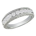 1/8ct Antique Diamond Anniversary Ring in 10KWhite Gold