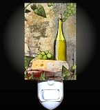 White Wine and Grapes Decorative Night Light