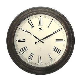 Black Radio Indoor/Outdoor Clock by Infinity Instruments
