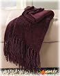 Grafton Blackberry Chenille Sofa Throw Blanket By Ashley Furniture