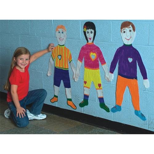 Detail image Life-Size Finger Paint Paper - Kid Shape (Pack of 24)