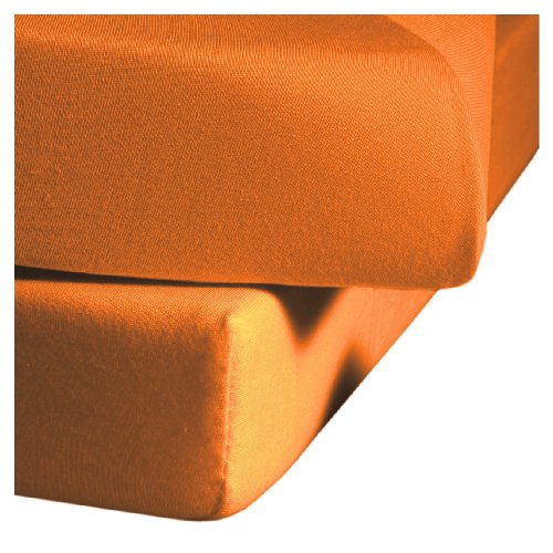 fleuresse 1212 Fb. 2007 Jerseyspannlaken 100 x 200 cm orange