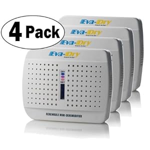 Eva-Dry EDV300 Mini-Dehumidifier - 4 Pack-