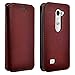 LG Leon LTE/LG Tribute 2 / LG Power/LG Destiny, Deluxe Pu Slim Leather Folio Wallet Flip Case Cover with Kickstand for LG Leon LTE/LG Tribute 2 (Brown Slim Folio Case)