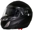 Daytona Edge Flat Black Matte Dual Visor Full Face DOT Modular Motorcycle Helmet [X-LARGE]