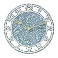 Flourish Clock - Blue Stone