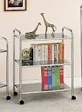 Metal TV Cart, Chrome Finish (Chrome) (30