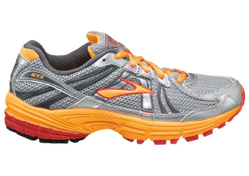 Brooks Adrenaline GGTS Running Shoe (Little Kid/Big Kid),Zinnia/Grenadine/Silver/Shadow/Black,4.5 D US Big Kid