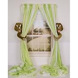 Curtain Critters Plush Triceratops Dinosaur Curtain Tieback, Car Seat, Stroller, Crib Toys Set (2)