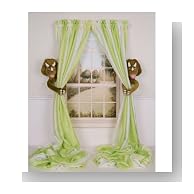 Curtain Critters Plush Triceratops Dinosaur Curtain Tieback, Car Seat, Stroller, Crib Toys Set (2)