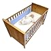 Safe Dreams 2 Sided Cot Wrap (Blue)
