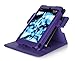 Fire HD 6 2014 Case, roocase Dual View Fire HD 6 Folio Case Cover with Stand [Supports Auto Sleep/Wake Feature] for Amazon Fire HD 6 2014, Purple