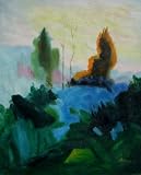 20X24Hand-painted Abstract Oil Painting Landscape