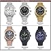 SILILUN® Men Quartz Analog Multifunctional Business Watch Sport Watch Stainless steel Band- Blue