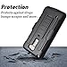 STARSHOP Heavy Duty Dual Layers Full Protection  Hybird Case with Kickstand and Locking Belt Swivel Clip for LG G Stylo 2 - Black