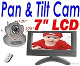 4UCam 7 LCD Baby Video Color Monitor + Pan Tilt Wireless Camera - Day & Night Video/Audio