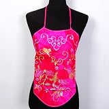 Lady Rayon Bellyband Halter Neck Top Rose One Size