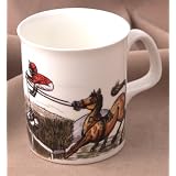 ImportedBritishFineBoneChinaMug-EquestrianSteeplechasingRacing,HumorousHorseMug,FallSale