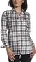 7 for all mankind Women's Plaid Boyfriend Shirt in Grey,Multi,Medium