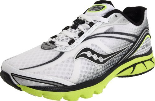Saucony Men's Progrid Kinvara 2 Running Shoe,White/Black/Citron,13 M US
