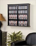 Prepac Black Medium Capacity Hanging Wall Media (DVD,CD,Games) Storage