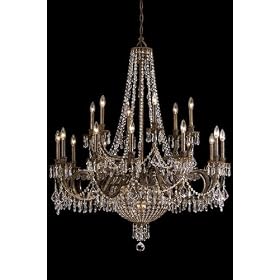 Paris Flea Twenty three Light Crystal Chandelier, 48"Hx44"W, ENGLISH BRONZE