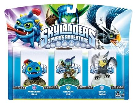 Skylanders: Spyro's Adventure - Triple Character Pack - Stealth Elf, Wrecking Ball and Sonic Boom (Wii/PS3/Xbox 360/PC)