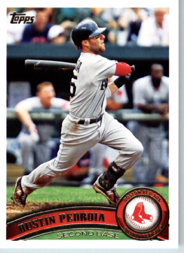 2011 Topps Baseball Card # 480 Dustin Pedroia - Boston Red Sox - MLB Trading Card (Series 2) in a Protective Screwdown Case
