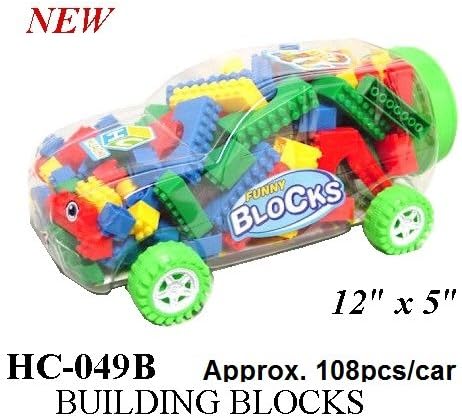 Lego Like Building Blocks in a Plastic Car