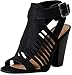 Delicious By Soda Yummy Cutout Stacked Heel Sandal