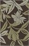 Surya Cabana Joe Outdoor Kaui 8-Feet by 10-Feet Hand Hooked Rug, brown flowers