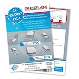 2 x atFoliX FX-Clear Invisible screen protector for Rollei Movieline SD-800-P - Ultra clear screen protection! Highest Quality - Made in Germany!