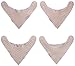 Habbies Baby Naturally Colored Organic Cotton Drool Bibs, Unisex 4-Pack Baby Gift Set (Naturally Colored)