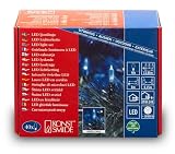Konstsmide 6004-400 LED Minilichterkette (40 blaue Dioden, Retro Design, 24V Au&szlig;entrafo, 2.4W, gr&uuml;nes Kabel)