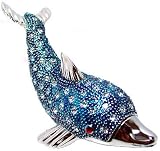 Blue Dolphin Bejeweled Trinket Box