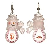 Pack of 2 MLB San Francisco Giants Snowman Baseball Earrings