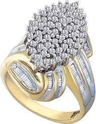 1.00CTW DIAMOND LADIES CLUSTER RING