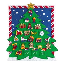 Christmas Tree Countdown Calender Felt Applique Ki