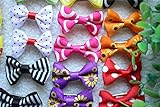 20pcs/pack New Dog Hair Clips Dog Bows Topknot Pet Grooming Products Mix Colors Varies Patterns Pet Hair Bows Dog Accessories