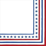Caspari Red, White and Blue Paper Lunch Napkin, 20 Count