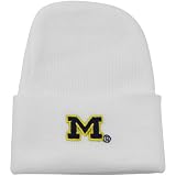 Michigan Wolverines Newborn White Knit Beanie