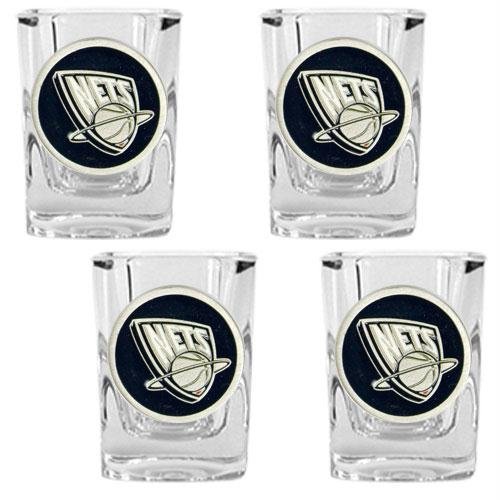 NBA New Jersey Nets Four Piece Square Shot Glass Set