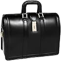 McKleinUSA Morgan 83345 V Series 17-Inch Litigator Full Grain Oil Tanned Leather Laptop Brief (Black)