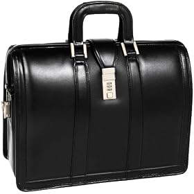 McKleinUSA Morgan 83345 V Series 17-Inch Litigator Full Grain Oil Tanned Leather Laptop Brief (Black)