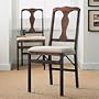 Queen Ann Folding Chairs, Set of Two
