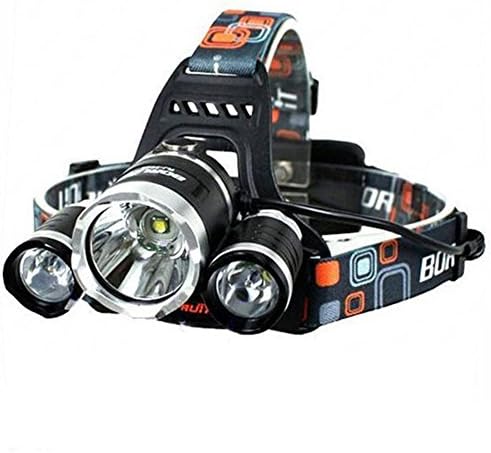 ShareWings 6000 Lumen Bright Headlight Headlamp Flashlight Torch 3 CREE XM-L T6 LED with Rechargeable Batteries and Wall Charger for Hiking Camping Riding Fishing Hunting