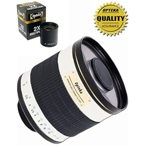 Buy Opteka 500mm / 1000mm f/6.3 Telephoto Mirror Lens for Nikon D800, D4, D3, D3S, D3X, D40, D40x, D50, D60, D70, D80, D90, D100, D200, D300, D300S, D700, D3000, D3200, D3100, D5000, & D7000 Digital SLR Cameras with best Price