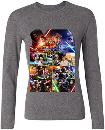 LCTS Women's Star Wars Episode VII-I Together Graphic Long Sleeve T-shirt Grey XL